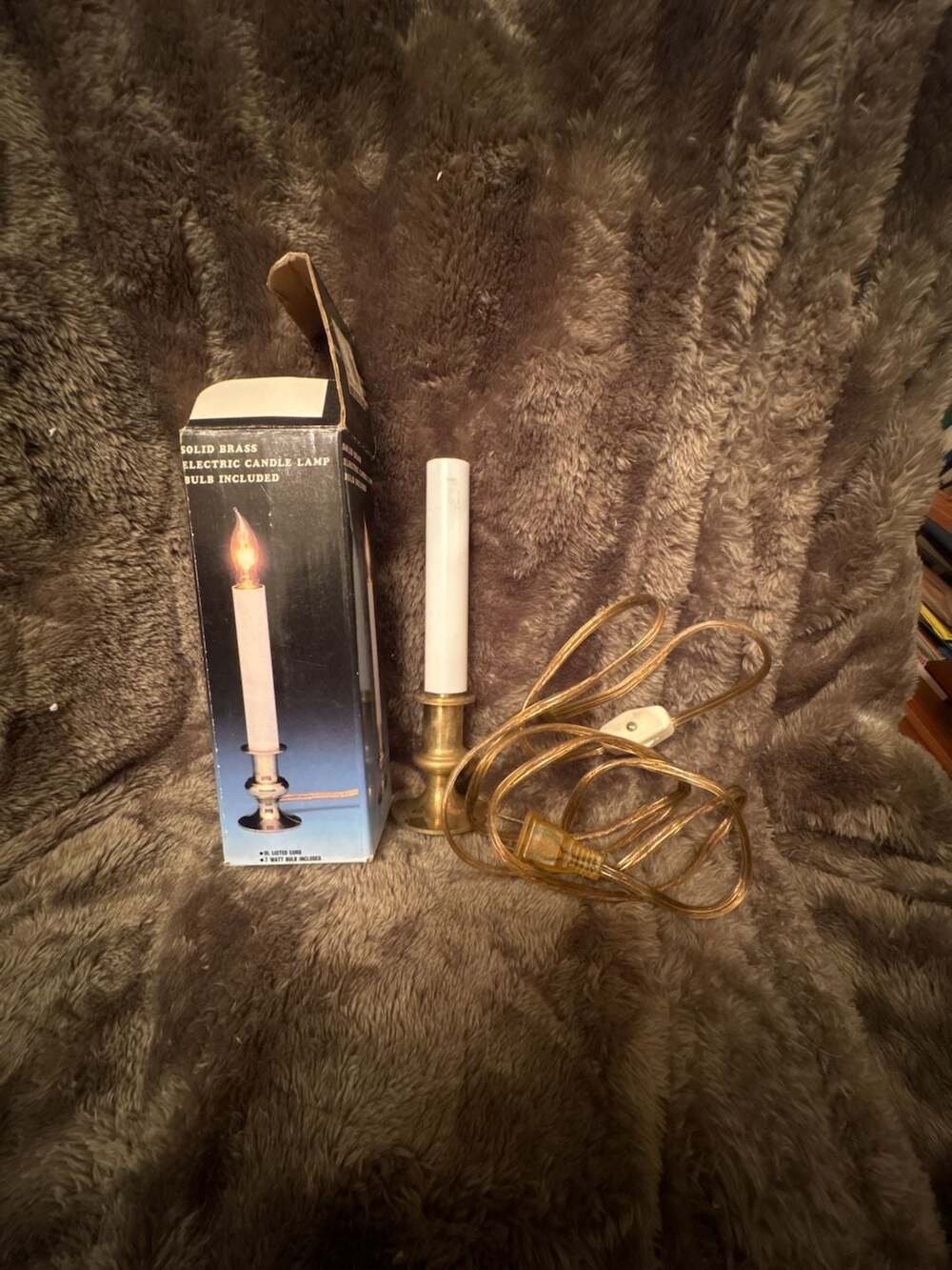 Caldor Solid Brass Electric Candle Lamp Item No. 95063 - Picture 2 of 9